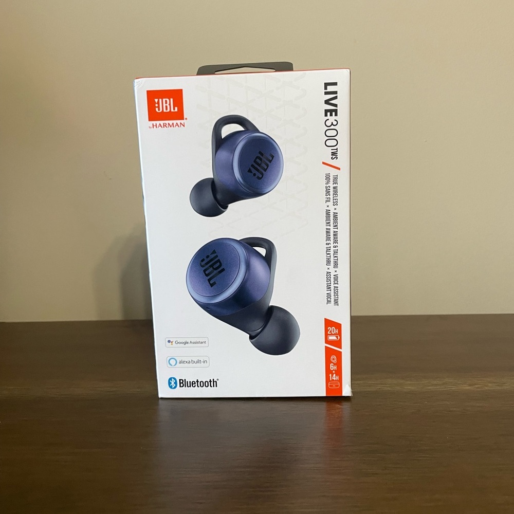 JBL wireless ear buds - blue